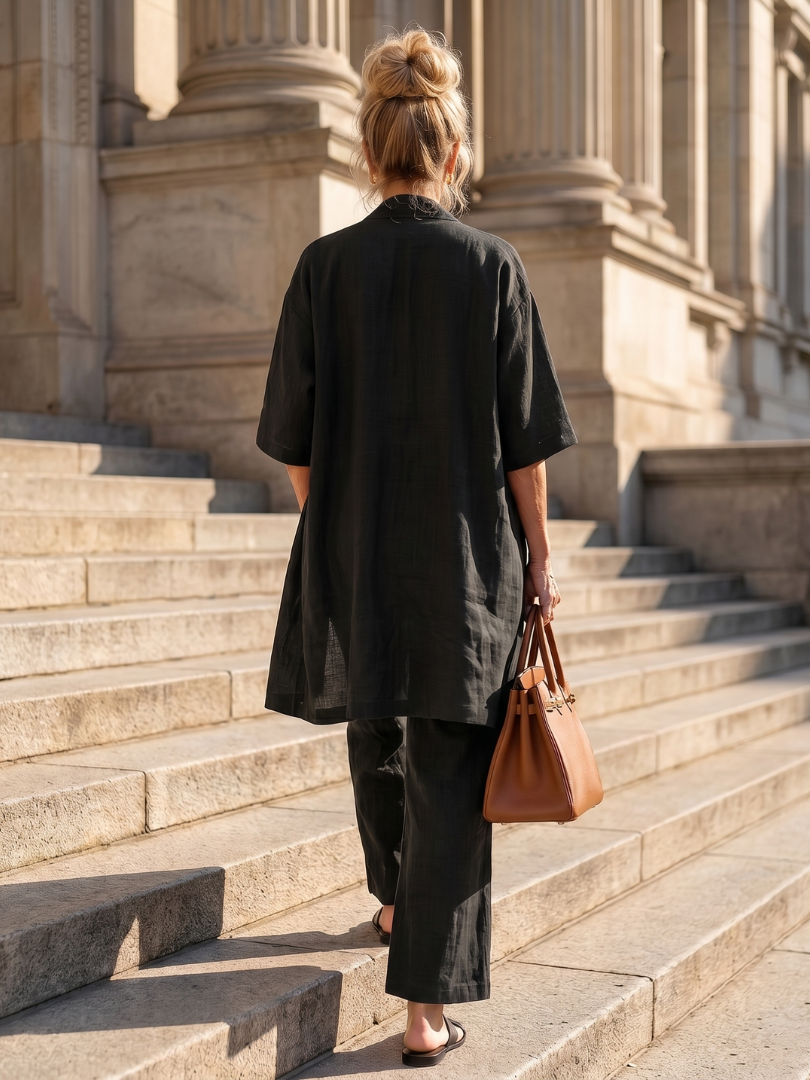 Yael | Three Piece Relaxed Pant Set – Leichter Komfort für Damen