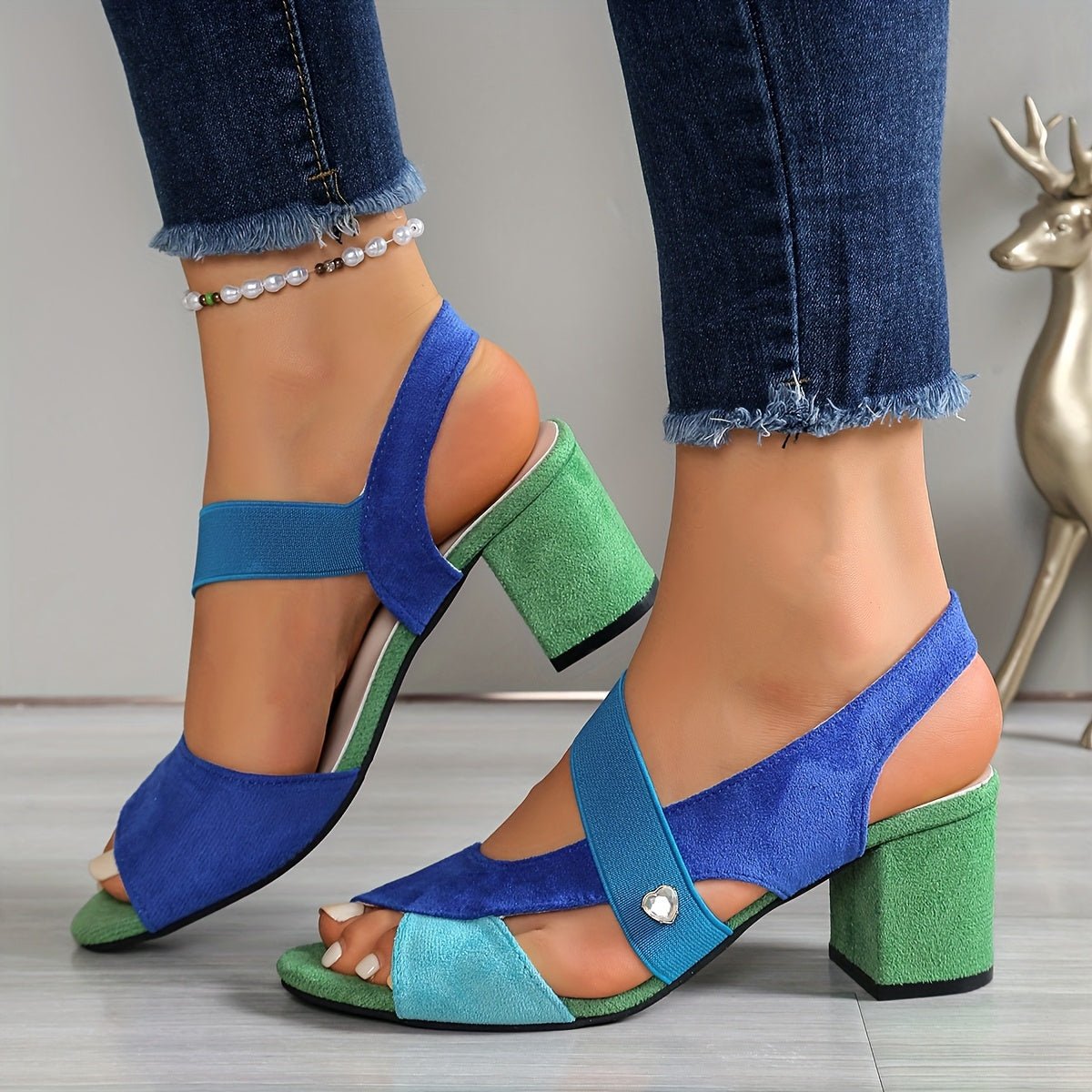 Kimberly | Orthopädische Blockabsatzschuhe – Elegante offene Zehen für Frauen