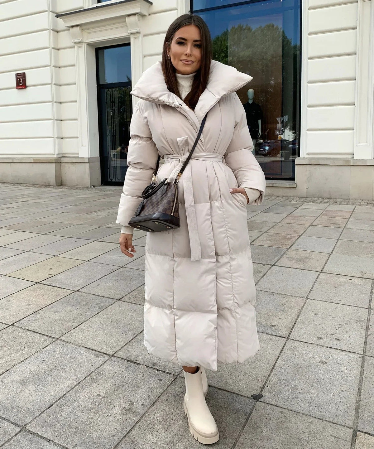 Velora | Long Puffer Jacket – Quilted Winter Coat for Women