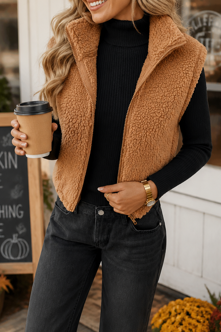 Wearbella | Stand Collar Thermal Puffer Vest voor Dames