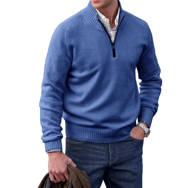 Bastian | Cashmere Pullover mit Reißverschluss – Eleganter Stil