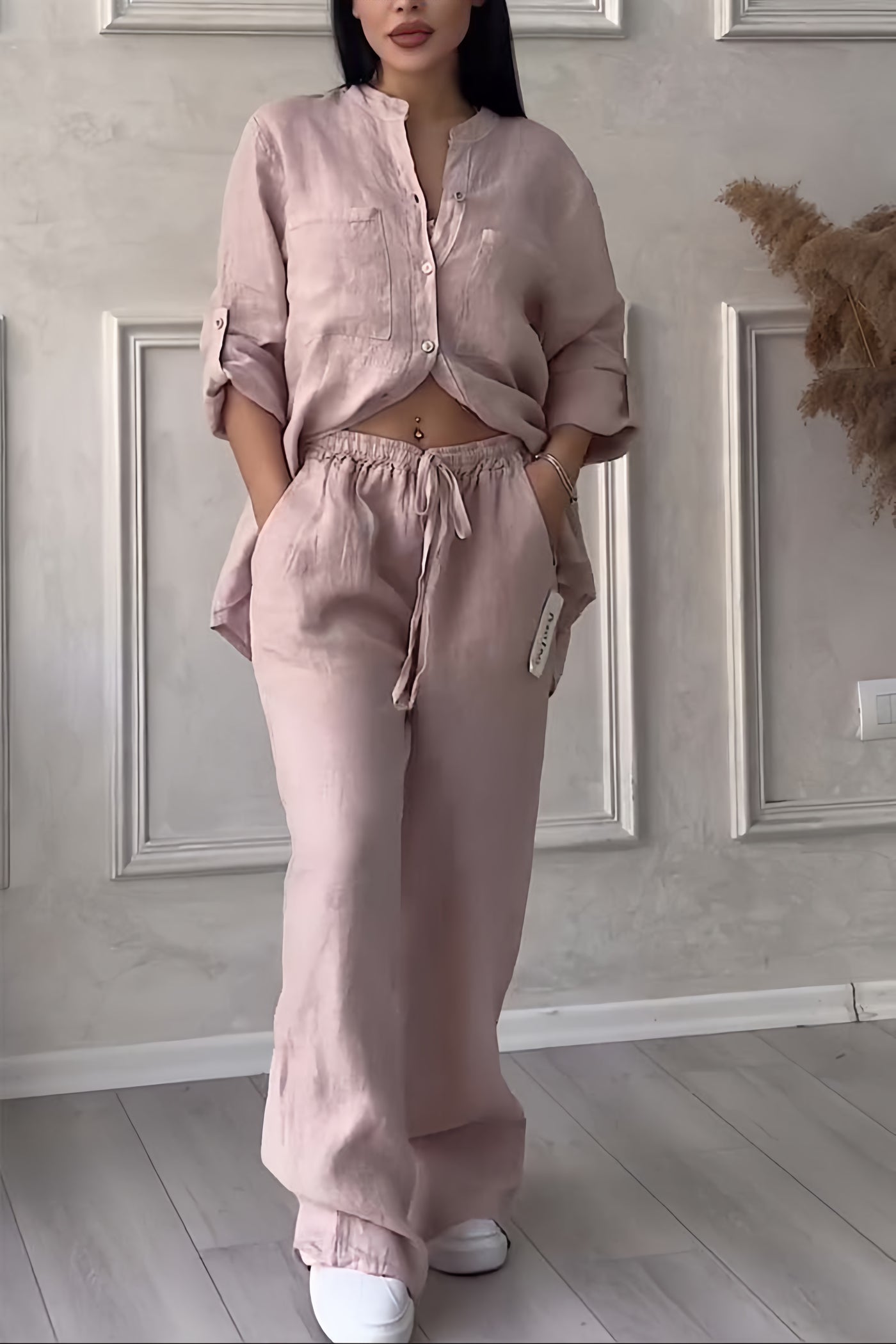 Clara | Luftiges und elegantes Leinen Zweiteiler Set