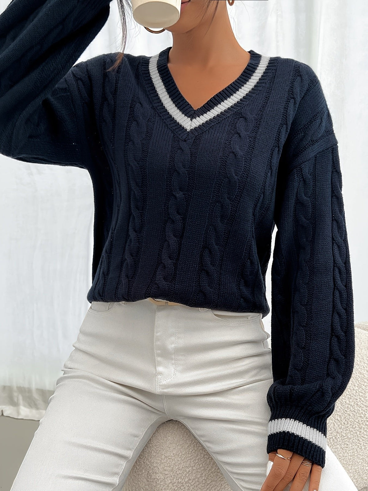 Camryn | Cable-Knit Sweater – Timeless Comfort for Women