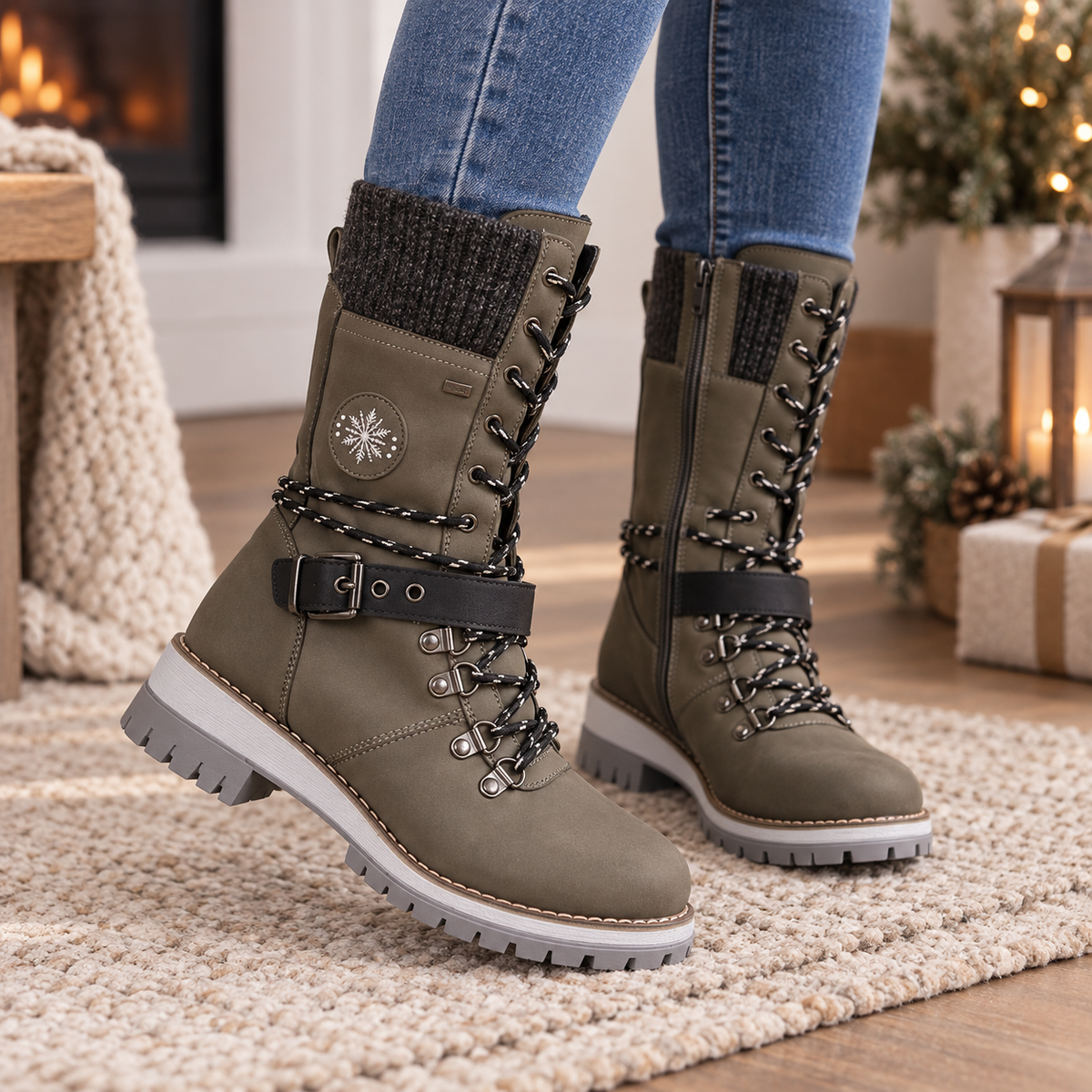 Snowlina | Kniehohe Isolierte Schneestiefel für Frauen