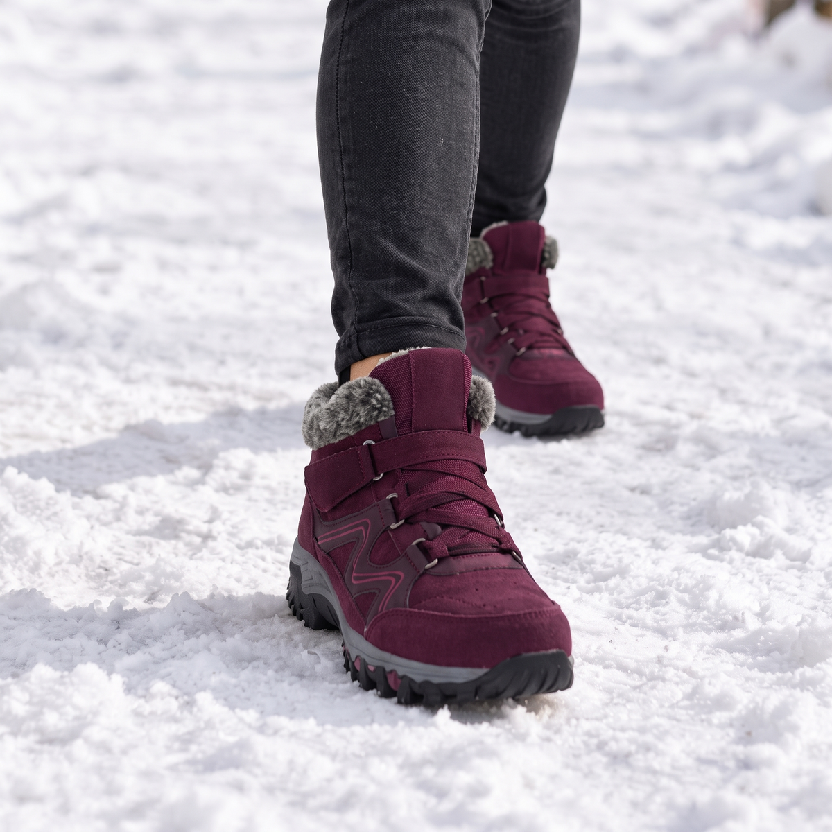 Cozywalk | Fleece-Lined Look Non-Slip Ankle Boots – Warm & Stylish