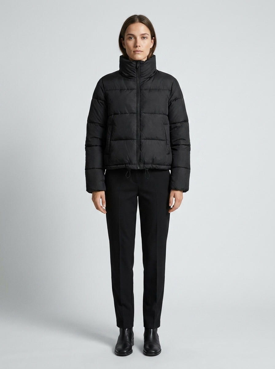 Velora | Puffer Jacket – Stylish Stand Collar for Women