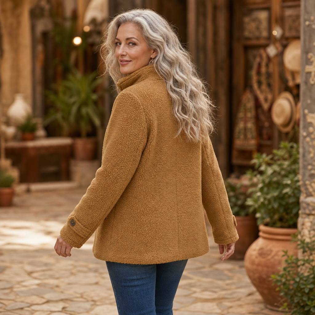 Velmora | Zip-Up Jacket – Plush Fleece-Look with High Collar