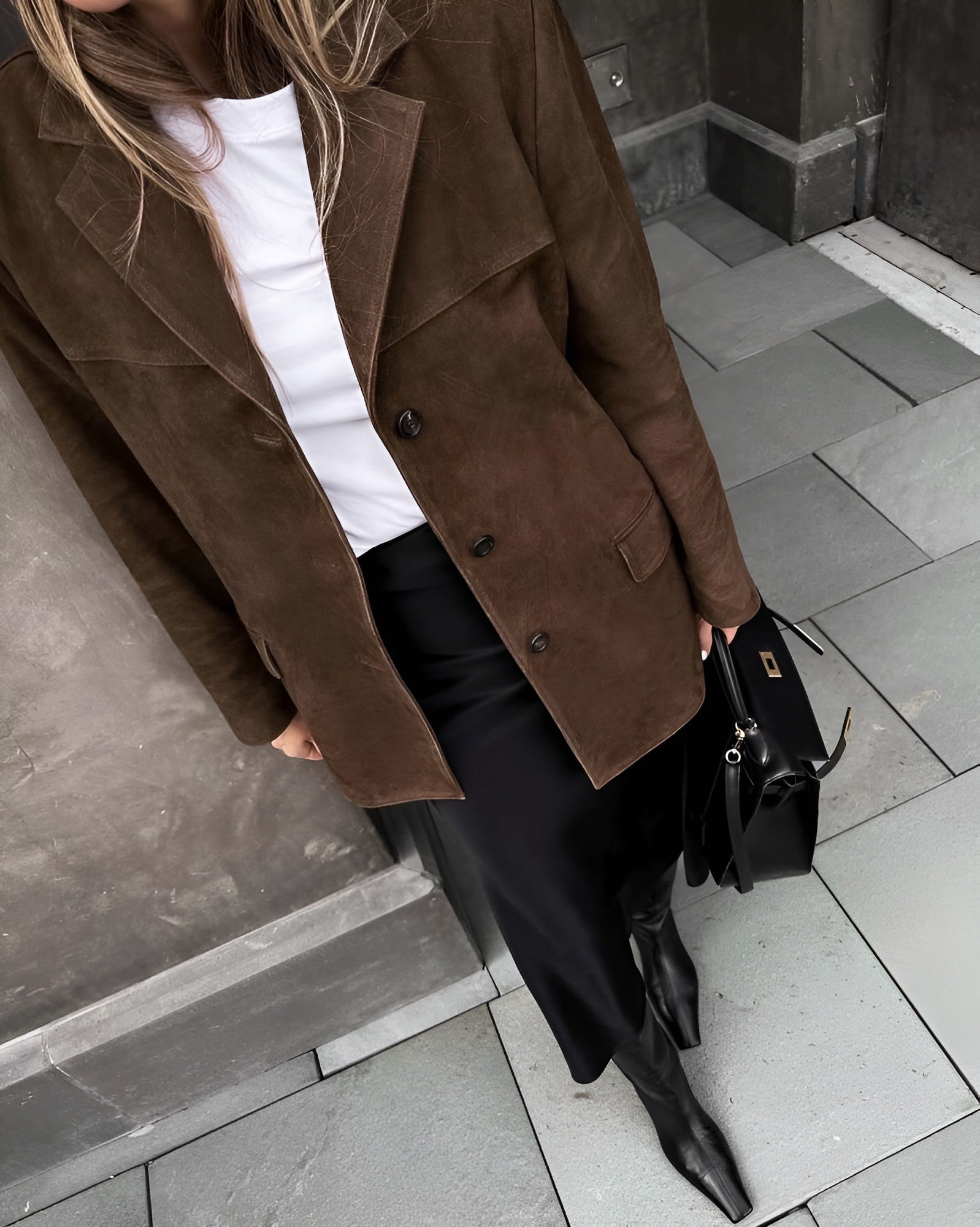 Doreen | Luxuriöser und Weiche Textur Wildleder Blazer