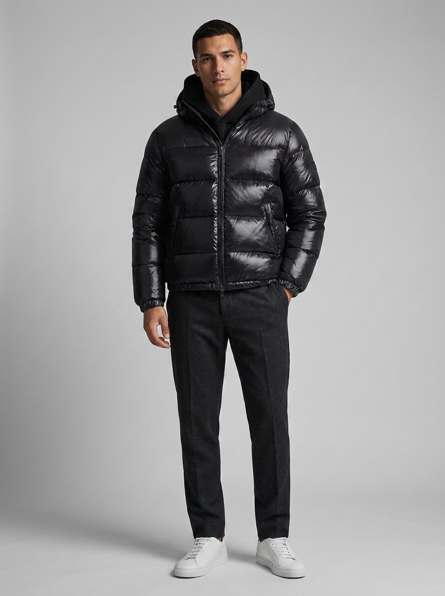 Pinnacle | Men's Hooded Puffer Jacket for Style and Warmth