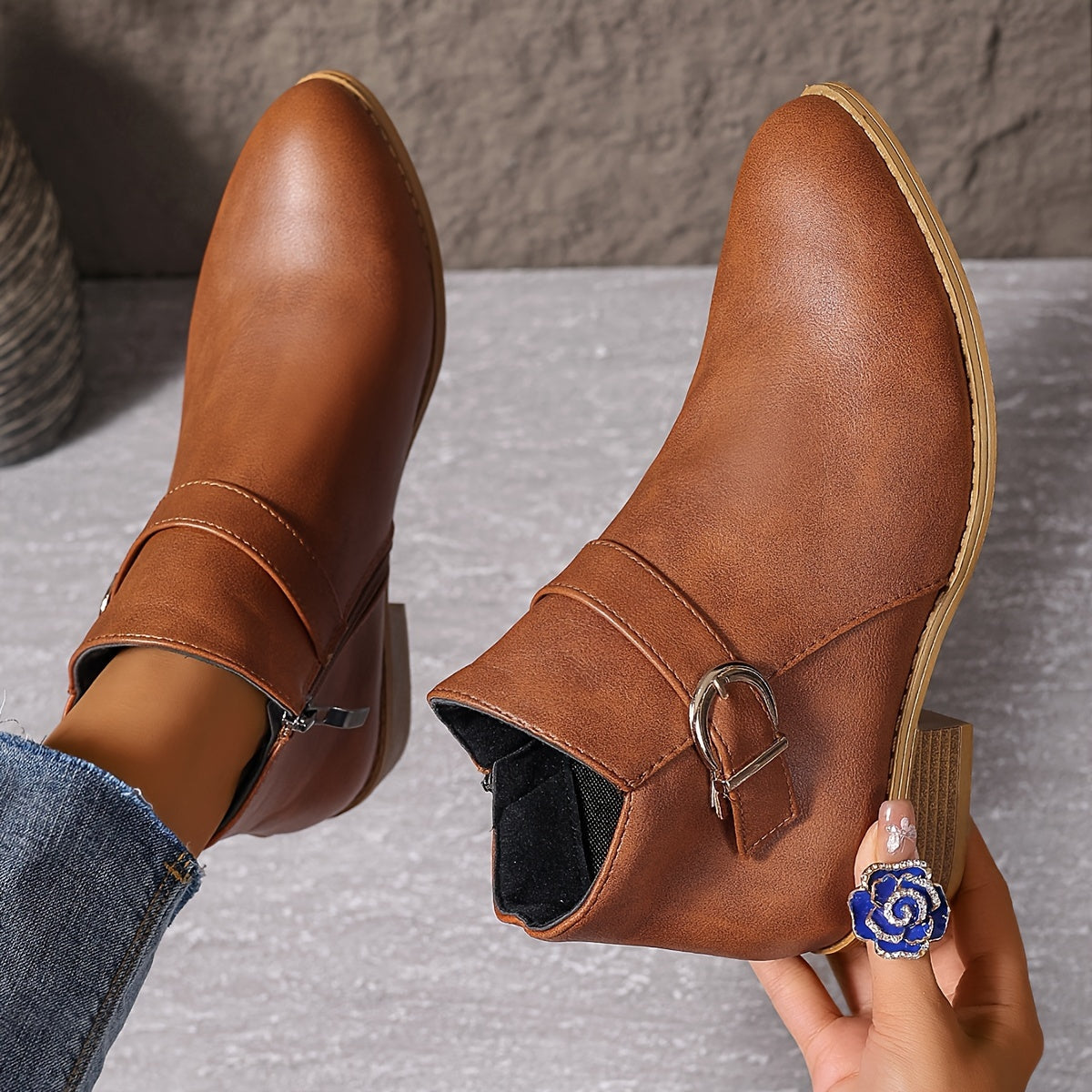 Johanna | Stilvolle Chelsea Stiefeletten mit Schnallendetail