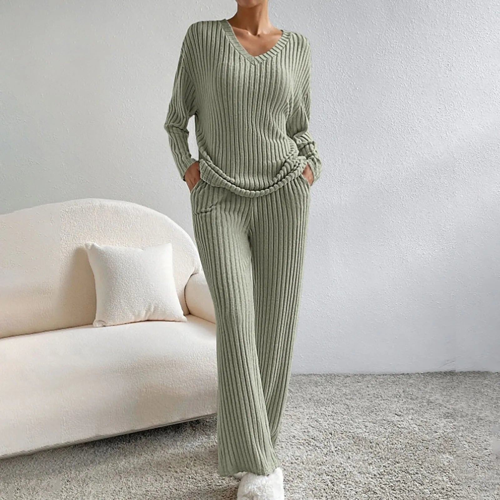 Elisabeth | Bequemes und raffiniertes Strick Zweiteiler Set