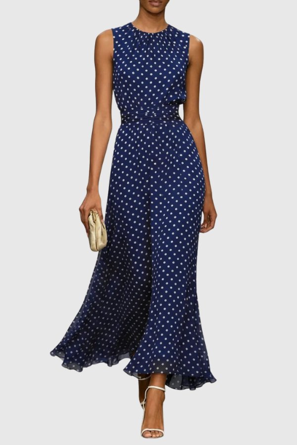 Alice | Zeitloses und elegantes ärmelloses Maxikleid mit Rüschen 5