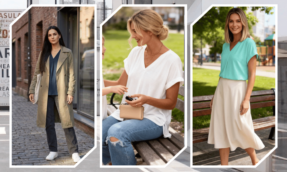 Amelia | Atmungsaktives, Elegantes Damen T-Shirt mit V-Ausschnitt 8