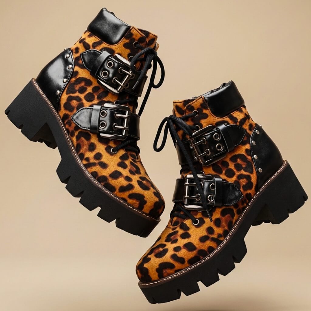 Amelia | Markante Stiefeletten mit hochwertiger Schnalle und markanter Optik 0