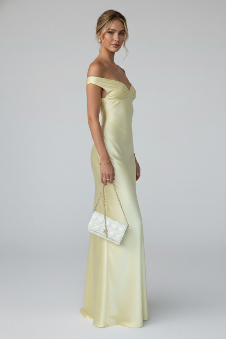 Anastacia | Elegantes, Schulterfreies Maxikleid für Damen – Festlich & Figurbetont 2