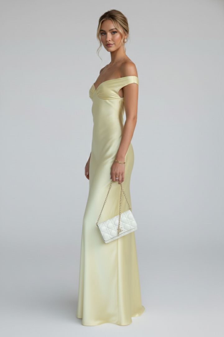 Anastacia | Elegantes, Schulterfreies Maxikleid für Damen – Festlich & Figurbetont 3