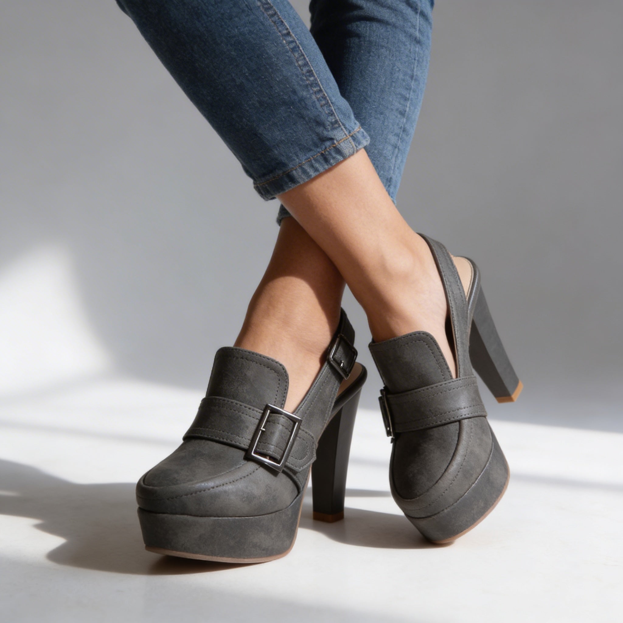Anneliese | Plateau Sandalen Damen Slingback Retro Chic Elegant 7