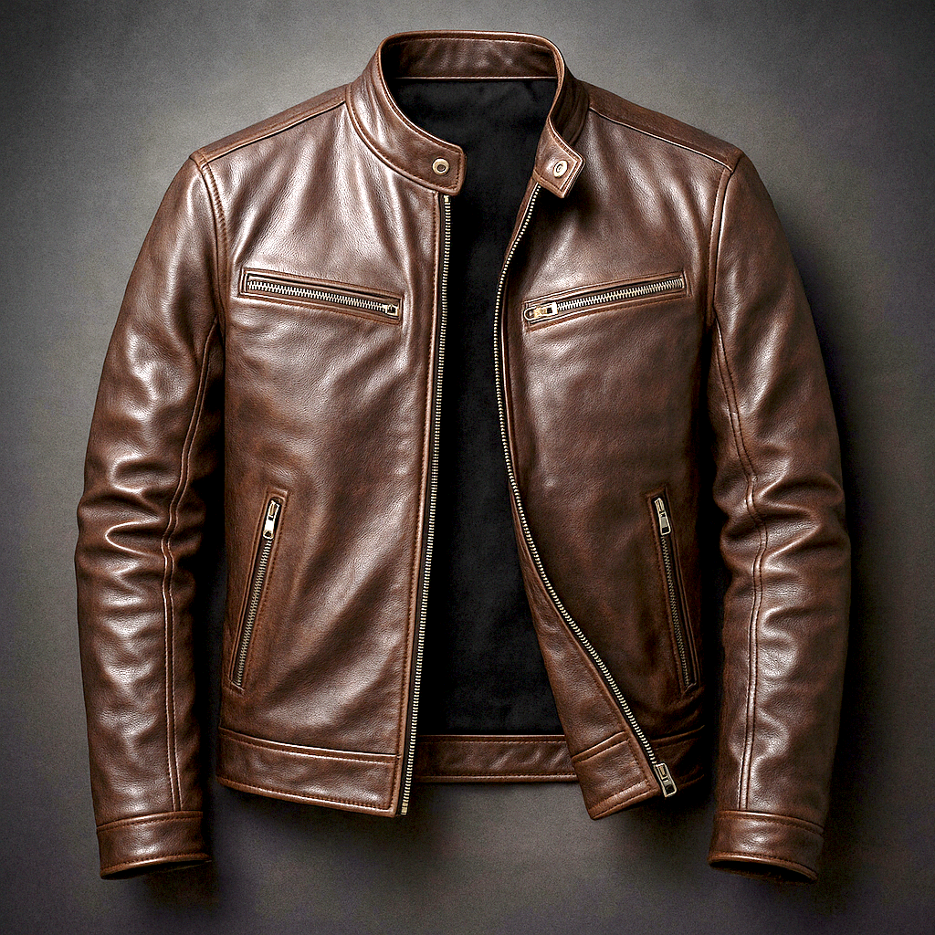 Anton | Herren Lederjacke Vintage Stil Maskulin Maßgeschneiderte Passform 0