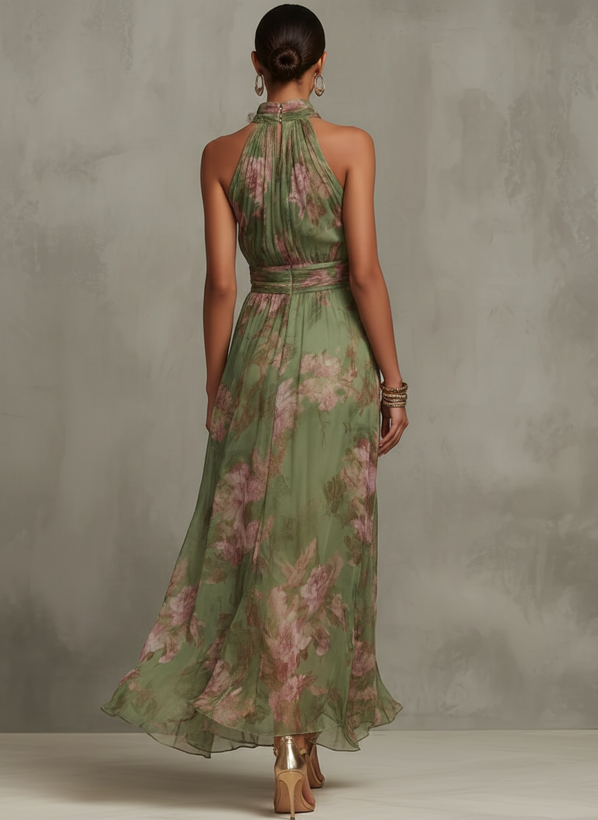 Aurelia | Maxikleid Floral Neckholder Elegant Sommer Stil 1