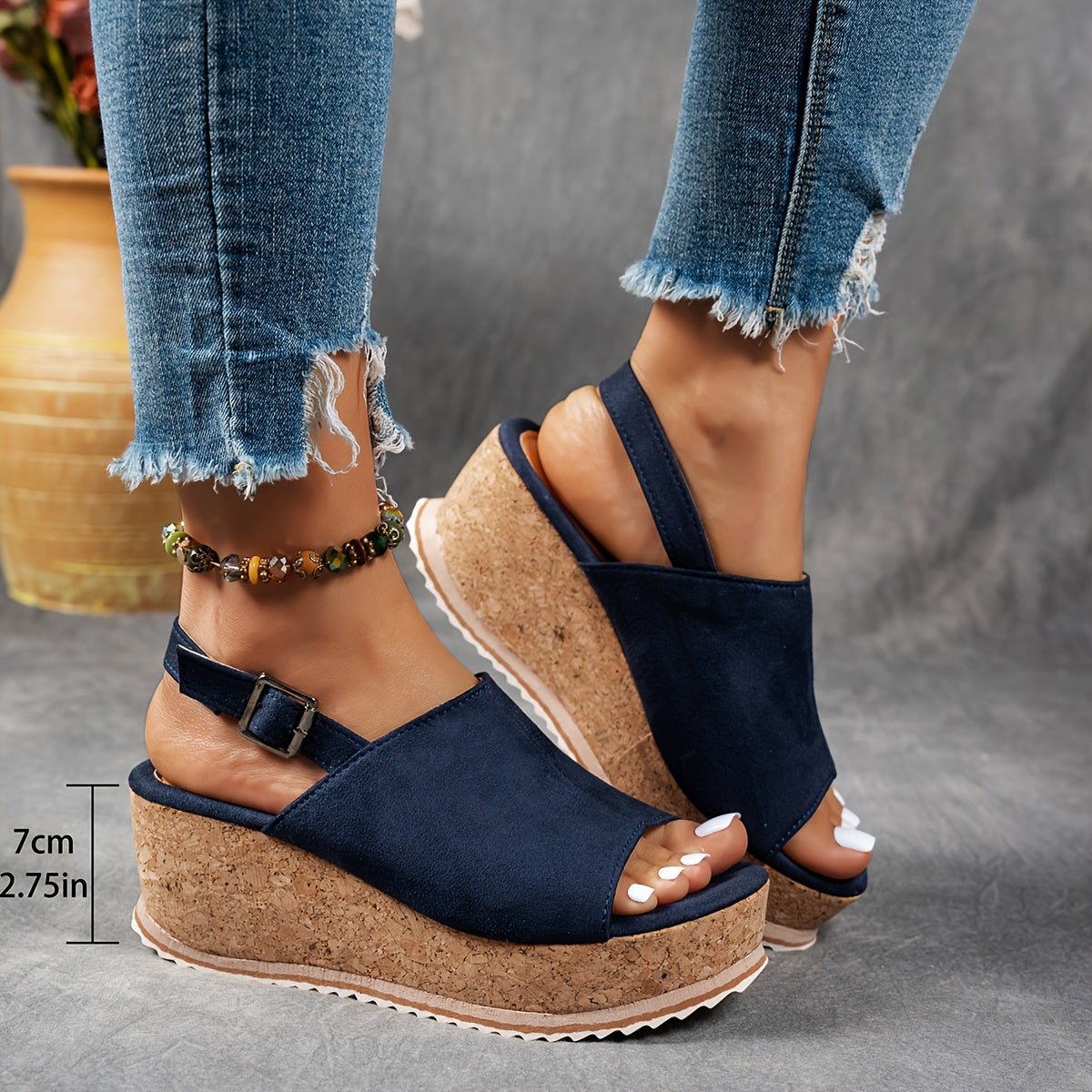 Ava | Bequeme Plateau-Keilsandalen 3
