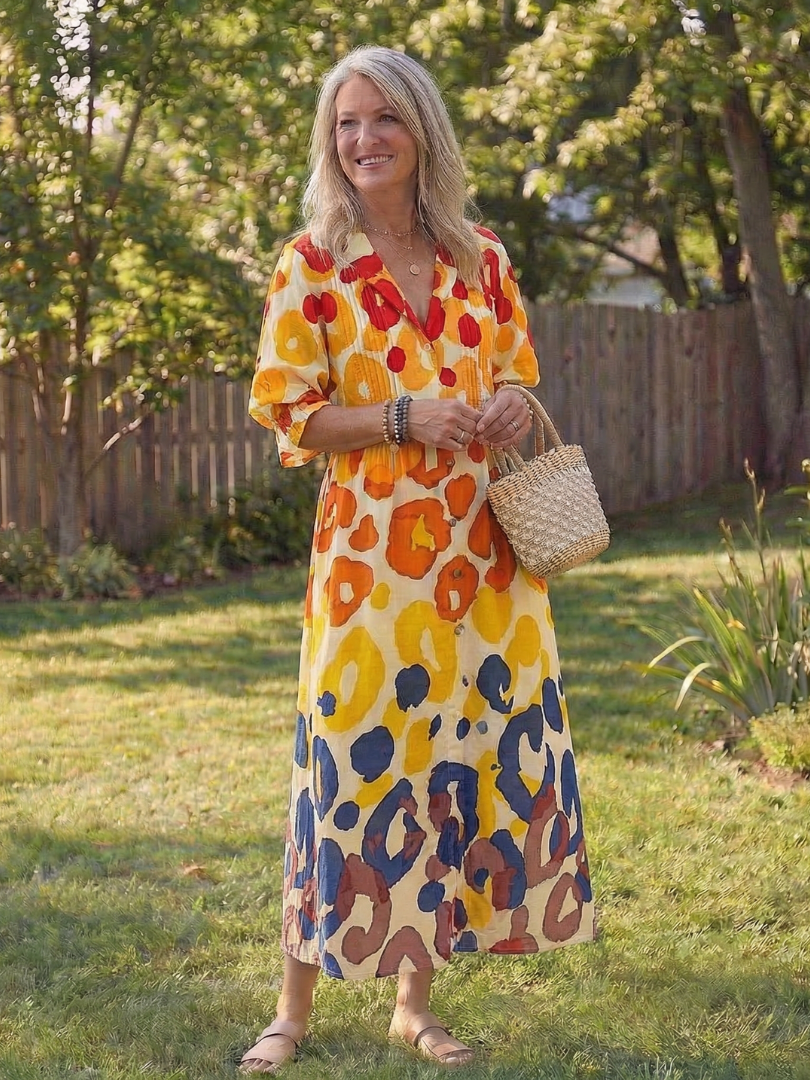 Ava | Florales, Elegantes Maxikleid für Damen – Langes Maxikleid für den Sommer 7