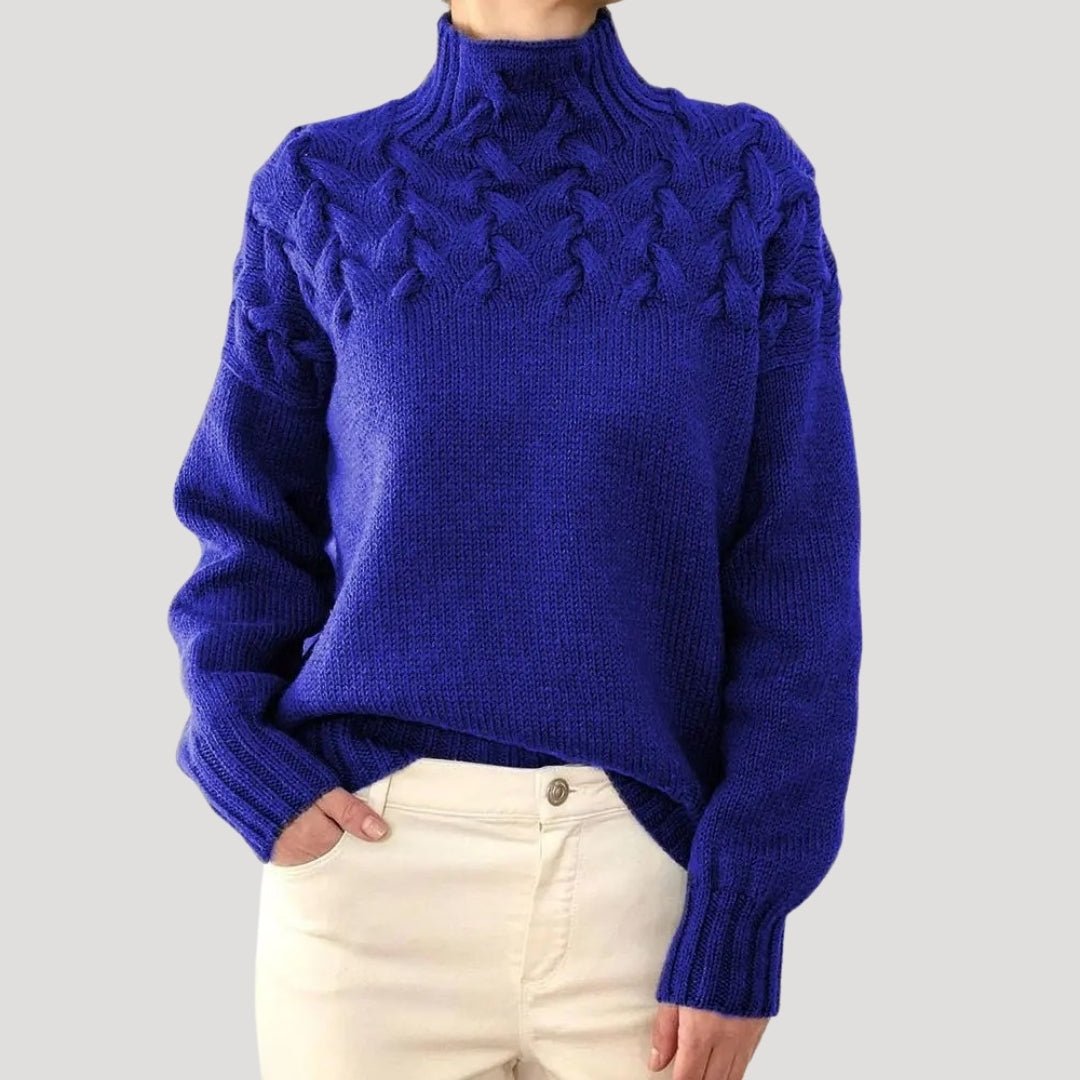 Avery | Eleganter und kuscheliger Zopfstrick-Rollkragenpullover 1