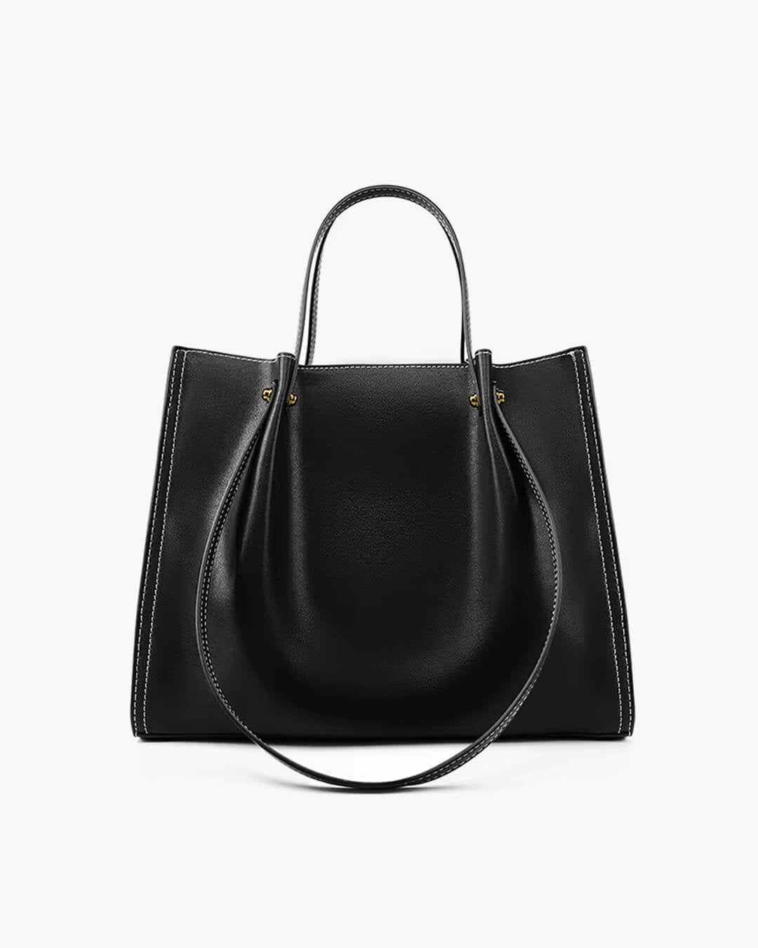 Beverly | Minimalistische Tragetasche aus veganem Leder mit Kontrastnähten 0