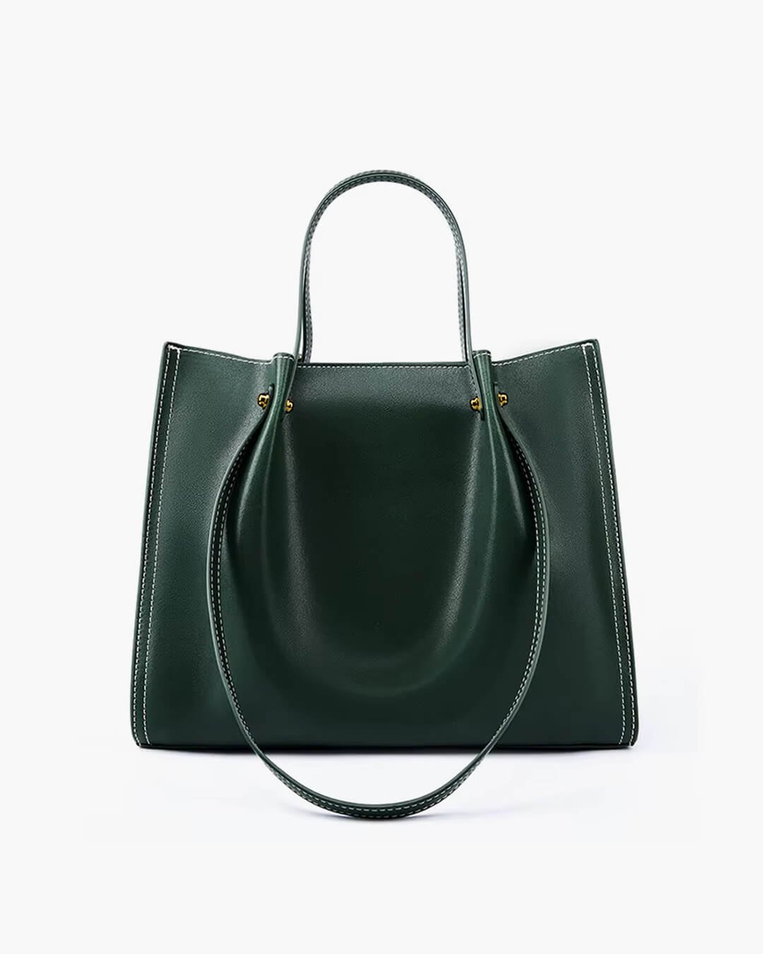 Beverly | Minimalistische Tragetasche aus veganem Leder mit Kontrastnähten 4