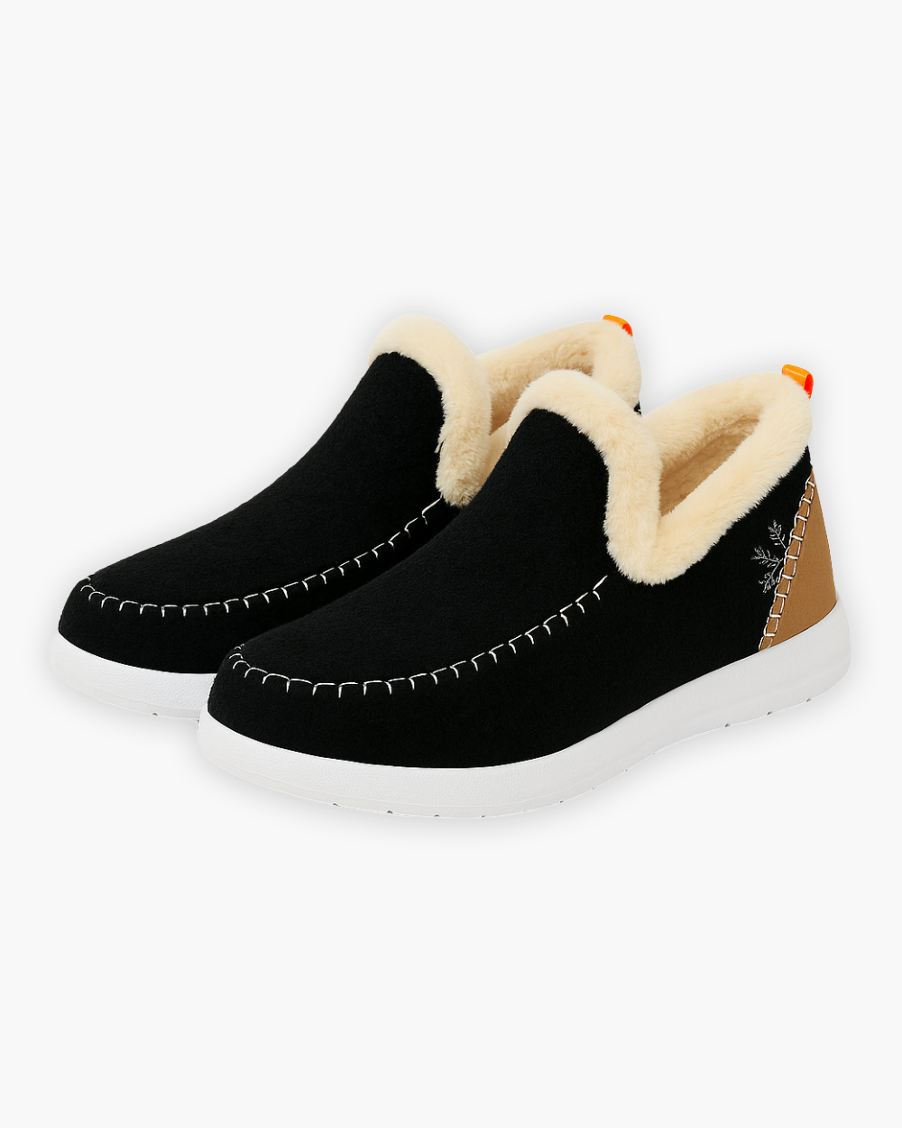 Warme Hausschuhe mit Fellfutter