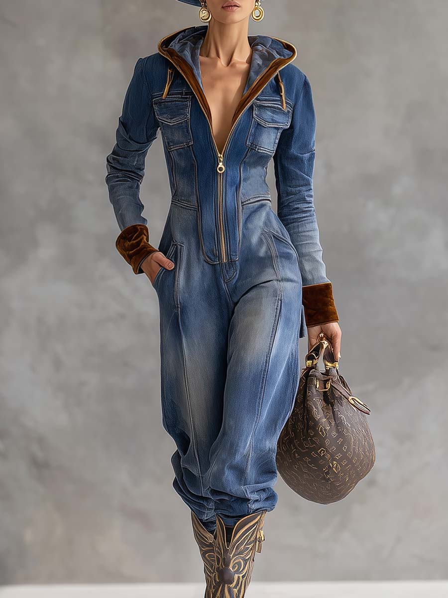 Brenna | Bequemer Damen Overall mit Kapuze – Eleganter Jumpsuit für Sommer und Freizeit 0