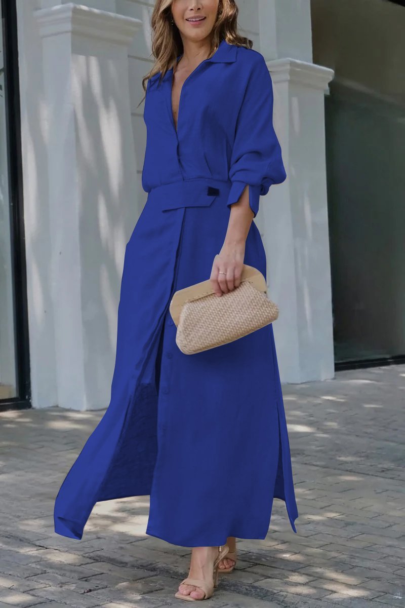 Camille | Elegantes Damen Maxikleid – Strukturierter Schnitt, Taillengürtel & Ideal für den Sommer 4