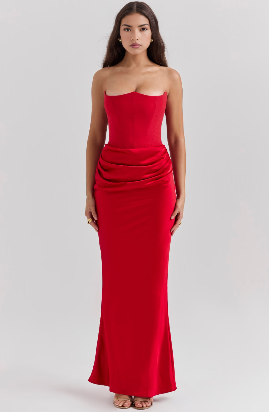 Carmen | Abendkleid Lang Trägerlos Elegant Tailliert Silhouette 3