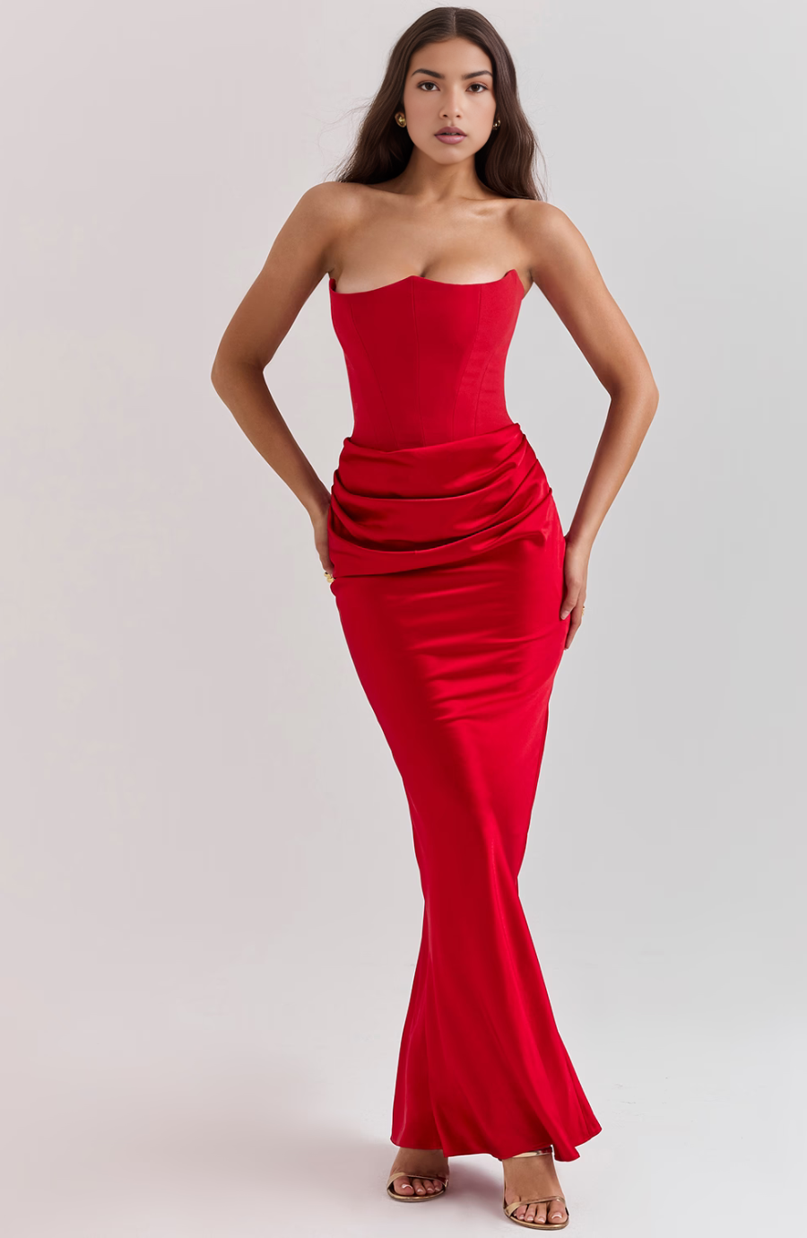 Carmen | Abendkleid Lang Trägerlos Elegant Tailliert Silhouette 6