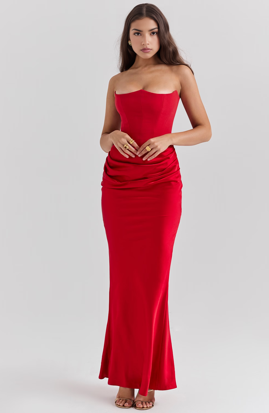 Carmen | Abendkleid Lang Trägerlos Elegant Tailliert Silhouette 7