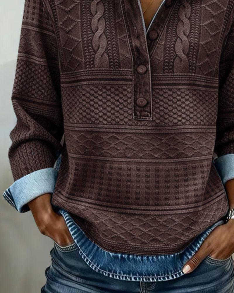 Celia | Bequemer, Atmungsaktiver & Stilvoller Zopfmuster Pullover 7
