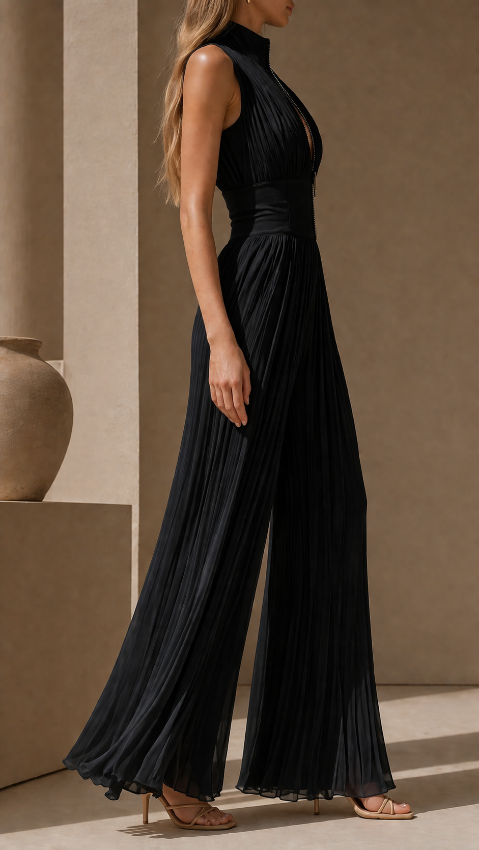 Celia | Eleganter, Fließender Jumpsuit Damen – Figurbetont für Festliche Anlässe 7