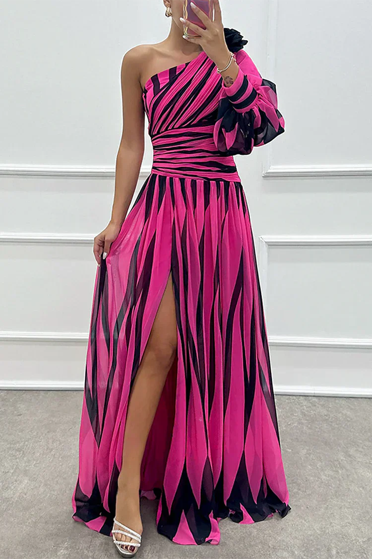 Celia | Maxikleid Festlich Sommer Asymmetrisch Elegant Fließend 3