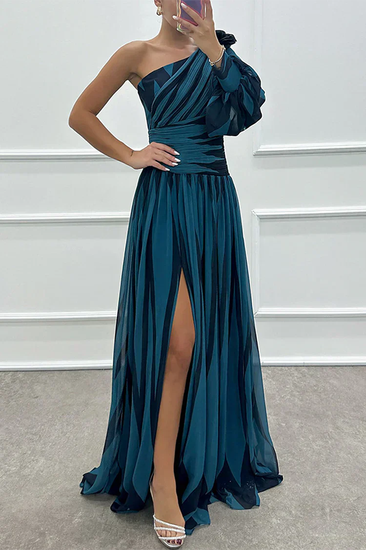Celia | Maxikleid Festlich Sommer Asymmetrisch Elegant Fließend 7
