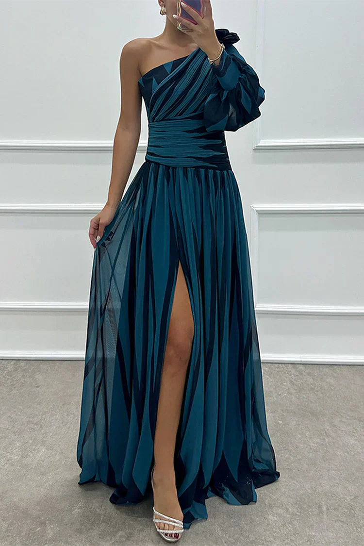 Celia | Maxikleid Festlich Sommer Asymmetrisch Elegant Fließend 8
