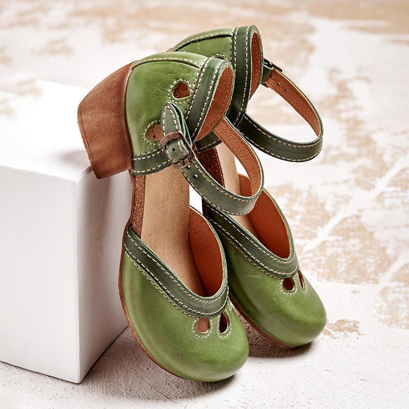 Celia | Sandalen Damen Niedriger Absatz Elegant Komfortabel Atmungsaktiv 1