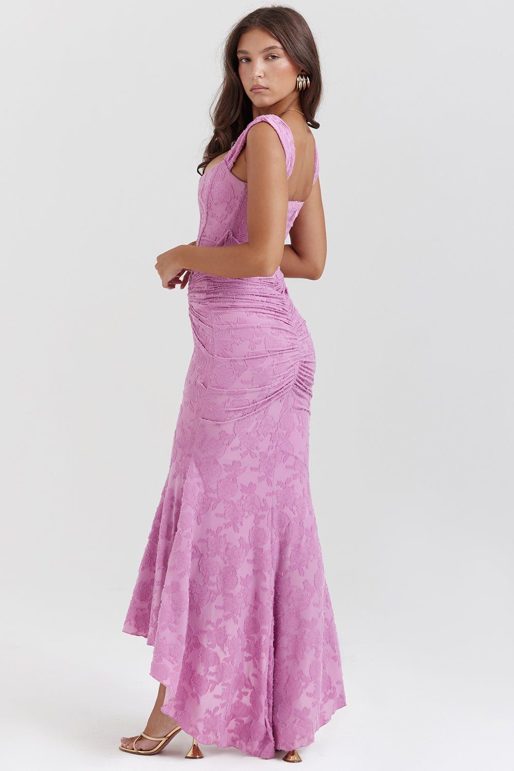 Celina | Abendkleid Abendfigurbetont Elegant Ärmellos Mit Rüschen 4