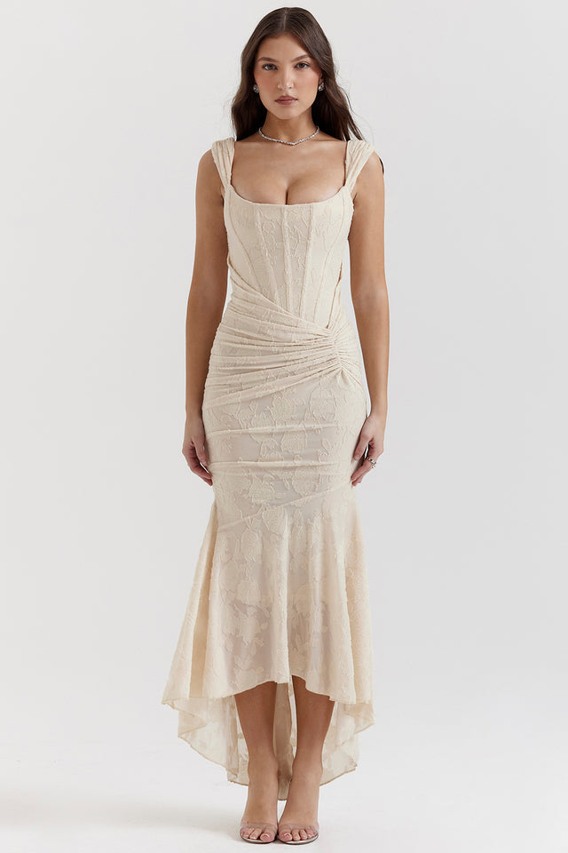 Celina | Abendkleid Abendfigurbetont Elegant Ärmellos Mit Rüschen 7