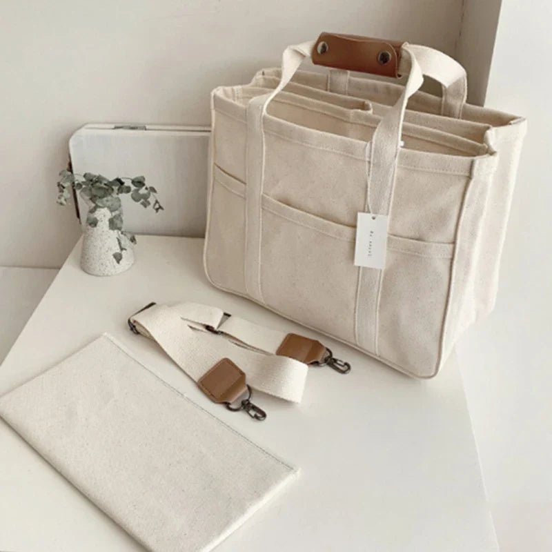 Charlotte | Geräumige Canvas-Tragetasche mit mehreren Fächern 2