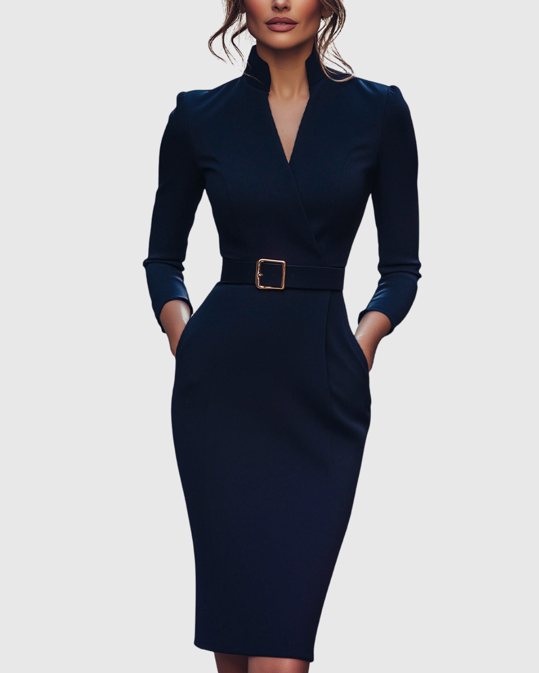 Claribel | Elegantes, Tailliertes Midikleid für Jeden Anlass 7