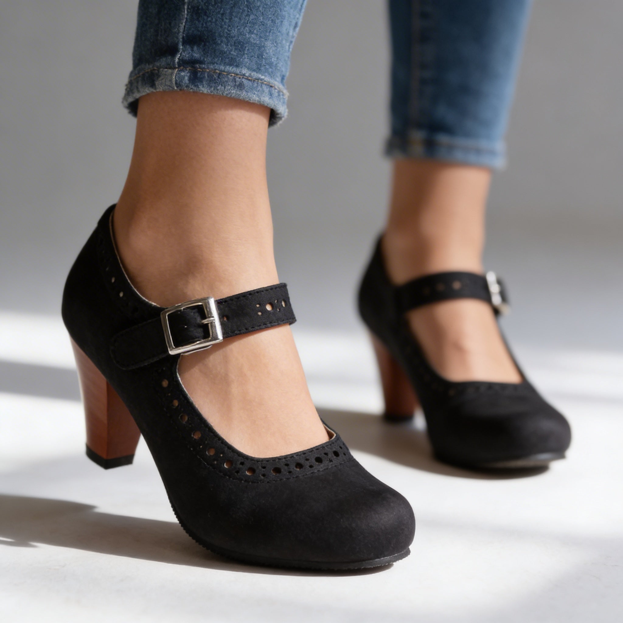 Cora | Damenpumps Blockabsatz Elegant Vintage Stil Komfortabel 6