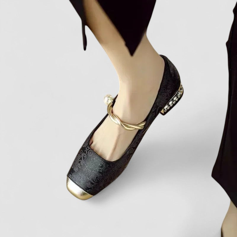 Cynthia | Elegante & Bequeme Damen Schuhe – Orthopädische Mary Jane mit Niedrigem Blockabsatz 6