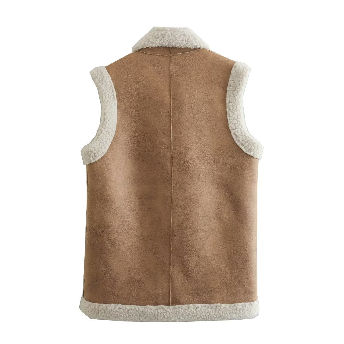 Damen Weste aus Kunstfell mit elegante Knopfdetails Drune 1