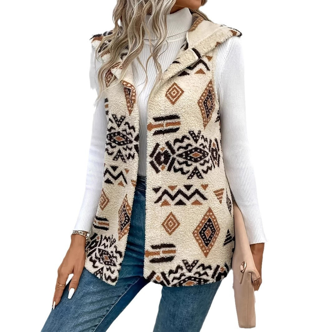 Damen Weste mit geometrischem Muster Drune 1