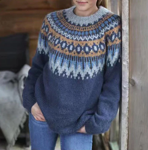 Daria | Hochwertiger Wollpullover mit nordischem Muster 2