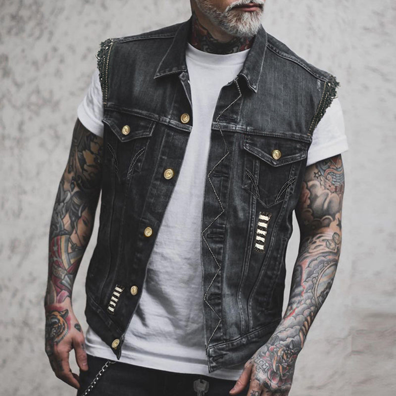 Drune | Denim Weste Für Herren Lässig, Vielseitig & Komfortabel 0